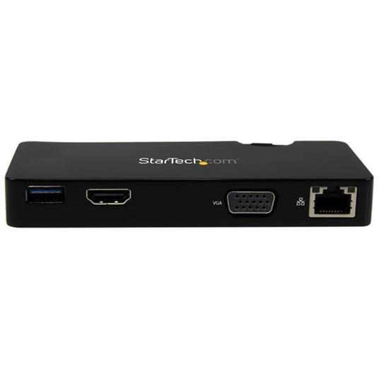 StarTech.com Mini Docking Station Universale per Laptop USB 3.0 con uscita HDMI/VGA e Gigabit Ethernet USB3.0 - 2