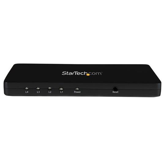 StarTech.com Sdoppiatore Splitter HDMI 4k 30hz 1x4 porte con custodia in alluminio ripartitore video