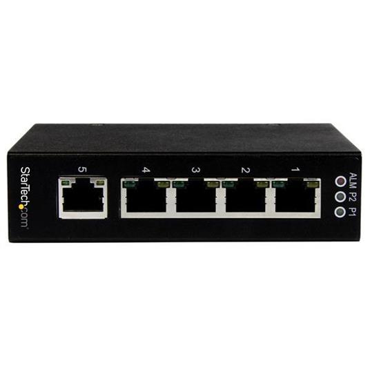 StarTech.com Switch di rete Commutatore Industriale Gigabit Ethernet a 5 porte non gestito - Guide DIN / Montabile a parete - 2