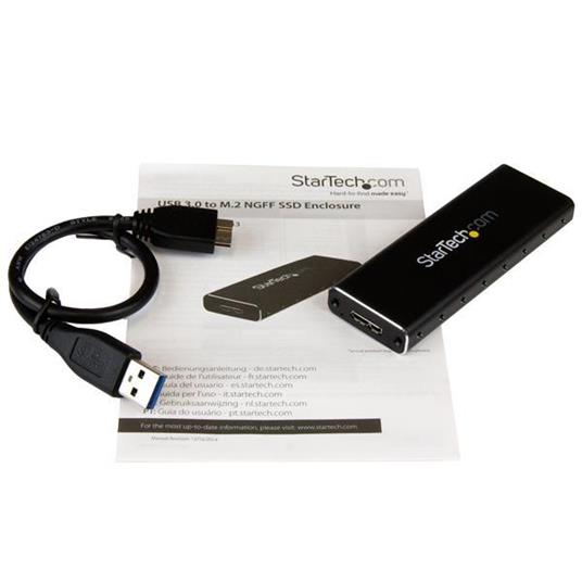 StarTech.com Box Alloggio USB 3.0 esterno per SSD SATA M.2 - Convertitore NGFF di unità SSD con UASP - 4