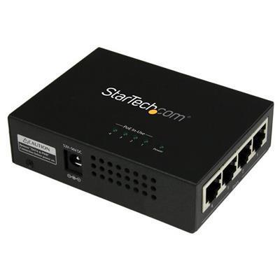 StarTech.com Iniettore midspan Gigabit Power over Ethernet (PoE) a 4 porte - 802.3at/af - 2