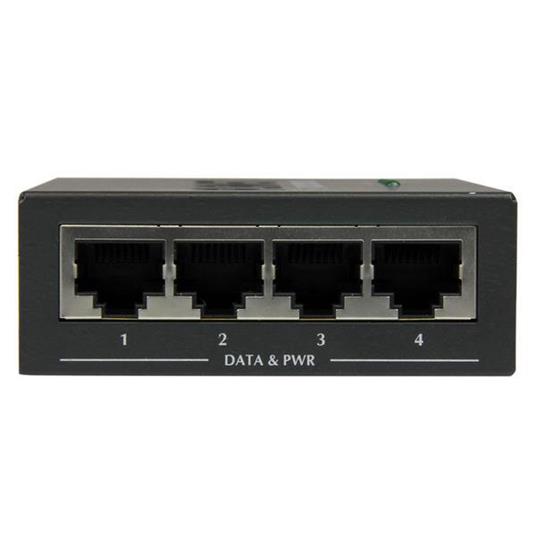 StarTech.com Iniettore midspan Gigabit Power over Ethernet (PoE) a 4 porte - 802.3at/af - 8