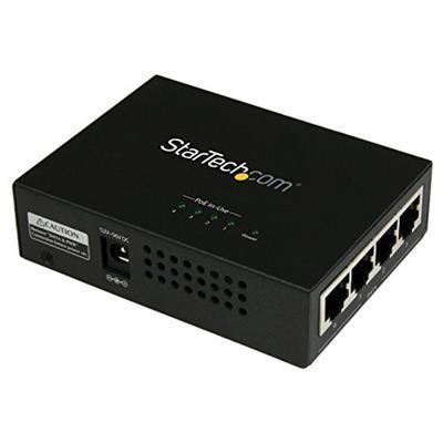 StarTech.com Iniettore midspan Gigabit Power over Ethernet (PoE) a 4 porte - 802.3at/af - 4