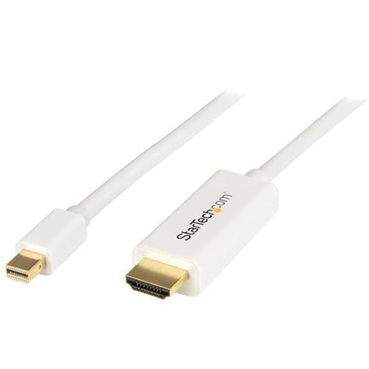 StarTech.com Cavo convertitore adattatore Mini DisplayPort a HDMI - mDP a HDMI da 1m - 4K bianco