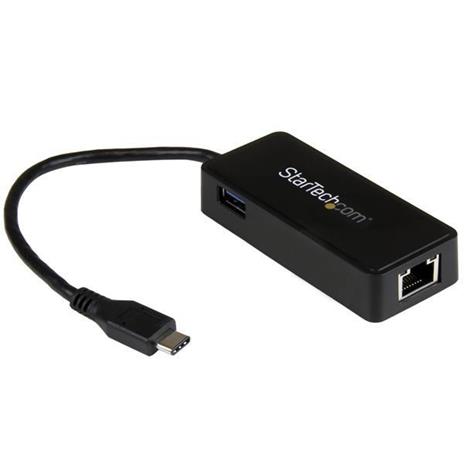 StarTech.com Adattatore di rete USB-C a RJ45 Gigabit Ethernet con porta USB-A supplementare - USB 3.1 Gen 1 - (5 Gb/s)