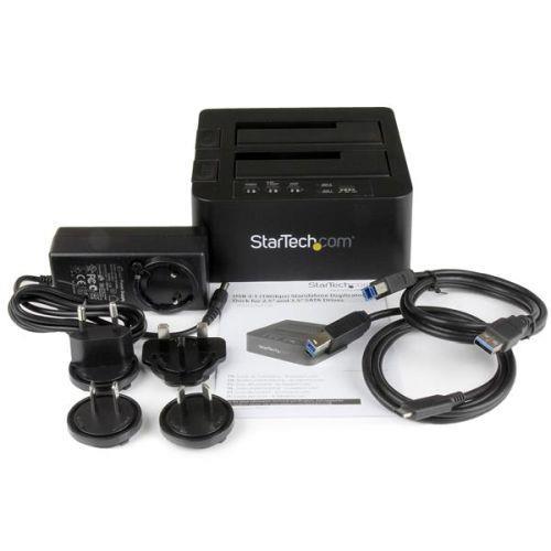 StarTech.com Dock Duplicatore autonomo USB 3.1 (10Gbps) per SATA SSD/HDD da 2,5" & 3,5" - Duplicatore fast-speed 28GB/min - 4
