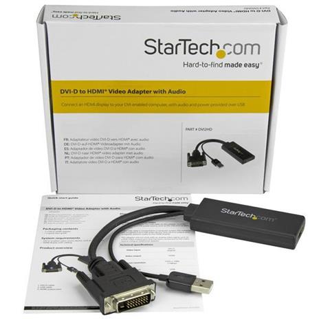 StarTech.com Adattatore Video DVI a HDMI con alimentazione USB e Audio - 1080p - 3