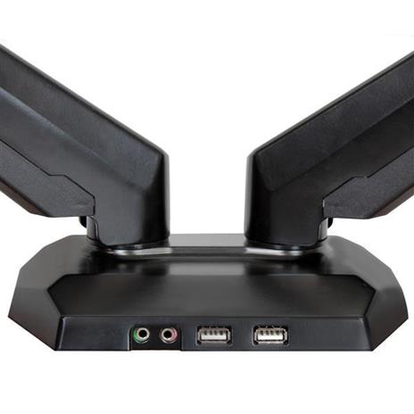 StarTech.com Supporto a Doppio Braccio per dual Monitor con 2 porte USB e Audio Pass-Through - 8