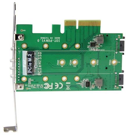 StarTech.com Adattatore SSD M.2 NGFF a 3 porte - 1x M.2 PCIe ( NVMe) , 2x M.2 SATA III M.2 - PCIe 3.0 - 5