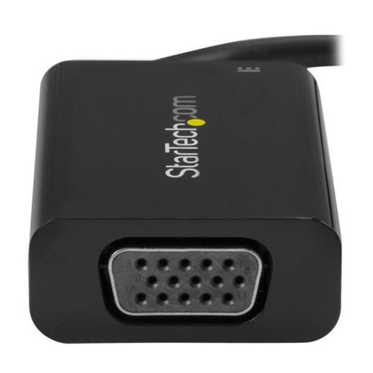 StarTech.com Adattatore da USB-C a VGA con alimentazione - 1080p Convertitore video USB Type-C a monitor VGA con porta di ricarica Pass-Through PD 60W - Compatibile Thunderbolt 3 - Nero