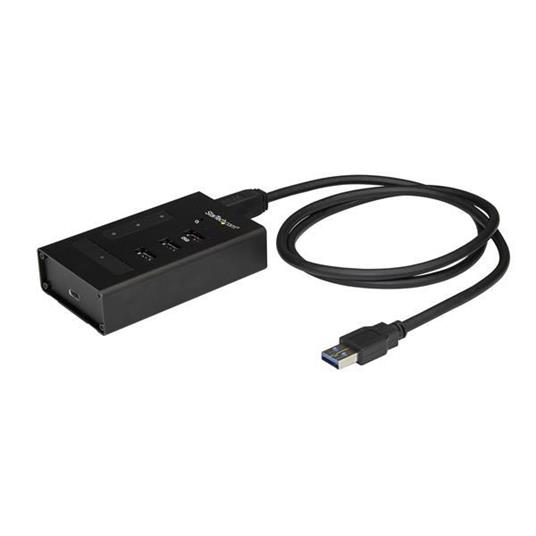 StarTech.com Hub USB 3.0 a 4 porte - USB Type-A a 1x USB-C e 3x USB-A - Hub USB commerciale in metallo - SuperSpeed 5Gbps USB 3.1/3.2 Gen 1 - Autoalimentato - BC 1.2 Fast Charge - Montabile/Robusto