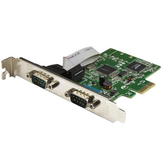 StarTech.com Scheda Seriale PCI Express da 2 porte DB9 con UART 16C1050 - RS232