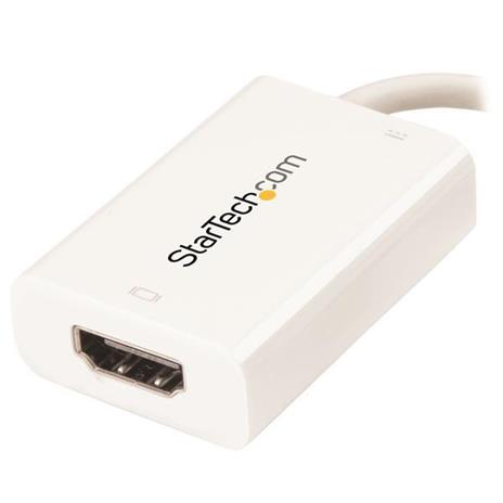StarTech.com Adattatore Video USB-C a HDMI con USB Power Delivery - 4k 60hz - Bianco - 2