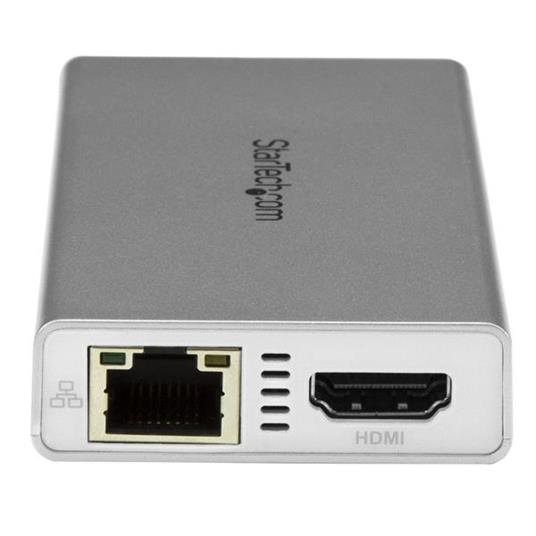 StarTech.com Adattatore Multifunzione USB-C per portatili - Power Delivery - 4K HDMI - Gbe - USB 3.0 - Bianco e Argento - 3
