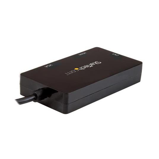 StarTech.com Adattatore Multiporta USB-C - Scheda Grafica Esterna 3 in 1 USB Tipo-C a HDMI, DVI o VGA - 3