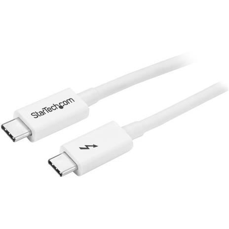 StarTech.com Cavo Thunderbolt 3 - 20Gbps - 1m - Bianco - Compatabile con Thunderbolt, USB e DisplayPort