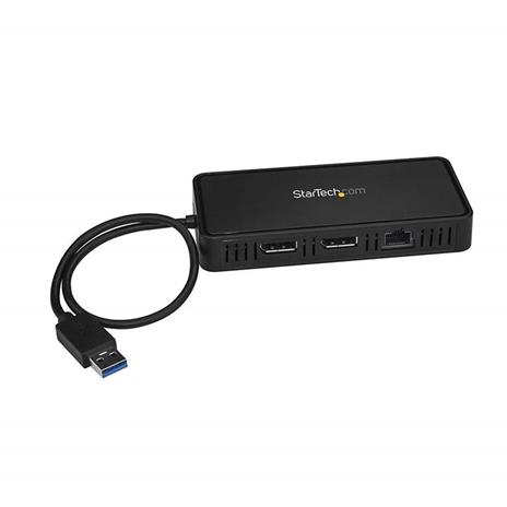 StarTech.com Mini Docking Station USB a Doppio DisplayPort per portatili - Dual 4K 60Hz - GbE - USB 3.0 - 6