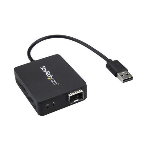 StarTech.com Adattatore di rete USB 2.0 a Fibre ottiche - Convertitore SFP con slot aperto