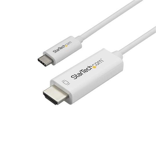 StarTech.com Cavo USB-C a HDMI da 3m - Cavetto USB 3.1 Tipo C a HDMI - 4k a 60Hz - Bianco