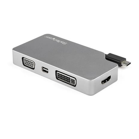 StarTech.com Adattatore Multiporta Video USB-C 4 in 1 in Alluminio - 4K 60Hz - Grigio Siderale - 2