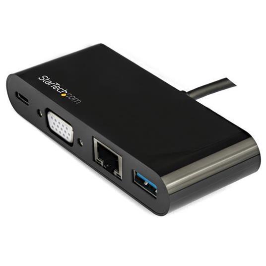 StarTech.com Adattatore Multiporta USB-C a VGA - Ricarica via Power Delivery (60W) - USB 3.0 - Gbe - Adattatore USB-C per Mac, Windows, Chrome OS - 2