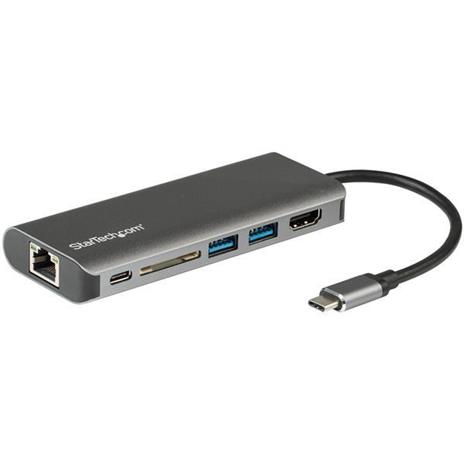StarTech.com Adattatore USB C multiporta - USB-C a 4K HDMI, 3x USB 3.0 Hub, SD/SDHC, GbE, 60W PD - Mini dock portatile - VERSIONE AGGIORNATA DI DKT30CSDHPD