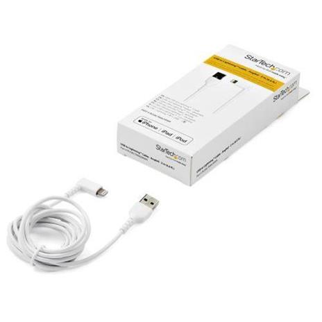 StarTech.com Cavo USB angolare a Lightning - Conforme Apple Mfi da 2m - Bianco - 4