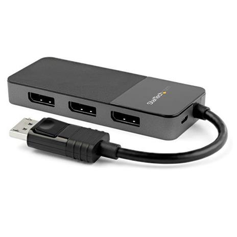 StarTech.com Adattatore multi monitor a 3 porte - DisplayPort 1.4 a 3x DisplayPort Video Splitter - Doppio o triplo 4K - Laptop/Desktop DP 1.4 MST Hub per monitor multipli - Windows & Linux
