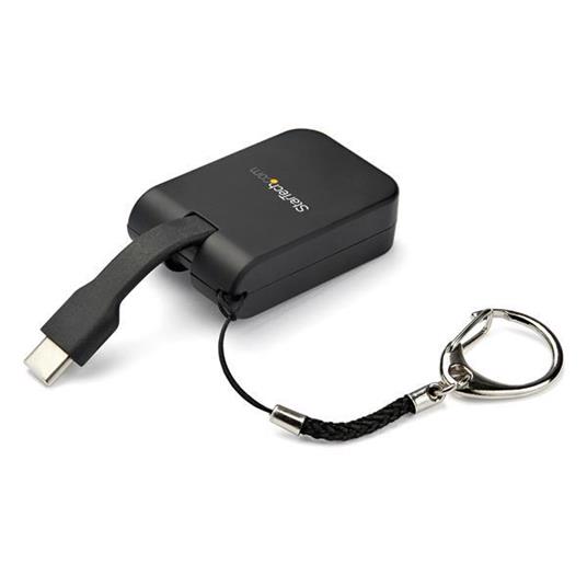 StarTech.com Adattatore compatto da USB C a DisplayPort 1.4 - 8K 60Hz/4K Convertitore video da USB-C a DP con portachiavi ad anello - USB Type-C a DP Alt Mode (HBR3 HDR DSC) monitor Dongle - Compatibile con TB3 - 3