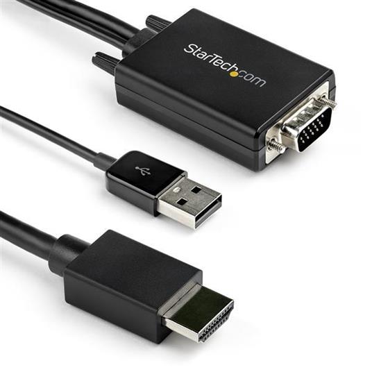 StarTech.com Cavo adattatore convertitore da VGA a HDMI da 2 m - Alimentazione USB - 1080p