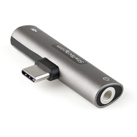 StarTech.com Adattatore USB C Jack audio - Caricatore USB-C e Adattatore cuffie /spinotto audio 3.5mm. Caricabatterie USB Type-C Power Delivery Pass-through da 60W - Per telefono/tablet/portatile USB-C - 2