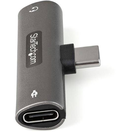 StarTech.com Adattatore USB C Jack audio - Caricatore USB-C e Adattatore cuffie /spinotto audio 3.5mm. Caricabatterie USB Type-C Power Delivery Pass-through da 60W - Per telefono/tablet/portatile USB-C - 3
