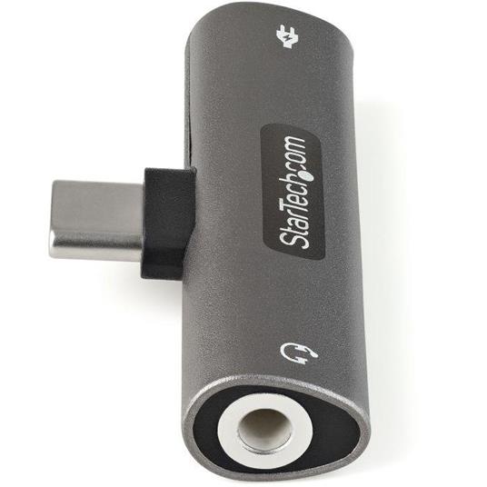 StarTech.com Adattatore USB C Jack audio - Caricatore USB-C e Adattatore cuffie /spinotto audio 3.5mm. Caricabatterie USB Type-C Power Delivery Pass-through da 60W - Per telefono/tablet/portatile USB-C - 4