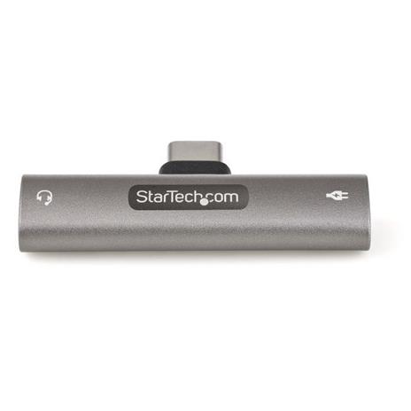 StarTech.com Adattatore USB C Jack audio - Caricatore USB-C e Adattatore cuffie /spinotto audio 3.5mm. Caricabatterie USB Type-C Power Delivery Pass-through da 60W - Per telefono/tablet/portatile USB-C - 5