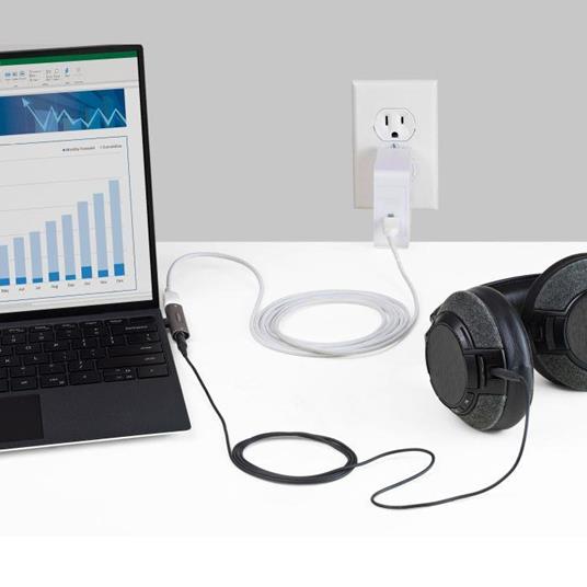 StarTech.com Adattatore USB C Jack audio - Caricatore USB-C e Adattatore cuffie /spinotto audio 3.5mm. Caricabatterie USB Type-C Power Delivery Pass-through da 60W - Per telefono/tablet/portatile USB-C - 6