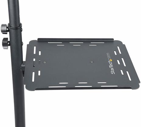 StarTech.com Supporto per proiettore e laptop mobile - Carrello portatile per proiettore resistente (2 ripiani, reggono 10kg ciascuno) - Supporto videoproiettore regolabile in altezza con ruote bloccabili - 8