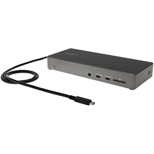 StarTech.com Dock USB type C - Docking station USB C con triplo monitor 4K - Power Delivery 100W - DP 1.4 Alt Mode & DSC, 2x DisplayPort 1.4/HDMI 2.0 - 6xUSB (2x 10Gbps) - Windows/Chrome - 4