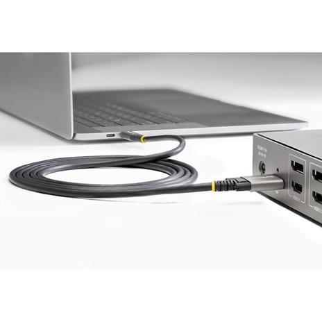 StarTech.com Cavo USB-C con viti di bloccaggio laterali da 50cm - Cavo da USB-C a USB- C certificato 10Gbps - Cavo USB-C 3.1/3.2 Gen 2 - 100W (5A) PD - Supporta DP Alt Mode - Cavo dati e di ricarica - 3
