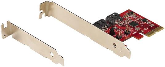 StarTech.com Scheda PCIe SATA - Scheda di Espansione PCIe SATA 2 Porte 6Gbps - Profilo Alto/Basso - Controller RAID SATA ASM1062R - Adattatore PCI Express /SATA - 5