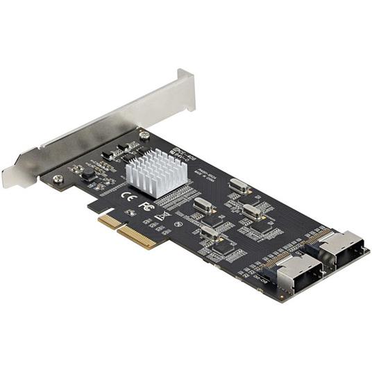StarTech.com Scheda SATA PCI Express a 8 porte - Adattatore/convertitore PCI Express GEN 2 per SSD/HDD SATA 3 con 4 Controller Host - Scheda di Espansione SATA PCIe x 4 Gen 2 a SATA III 6 Gbps - 7