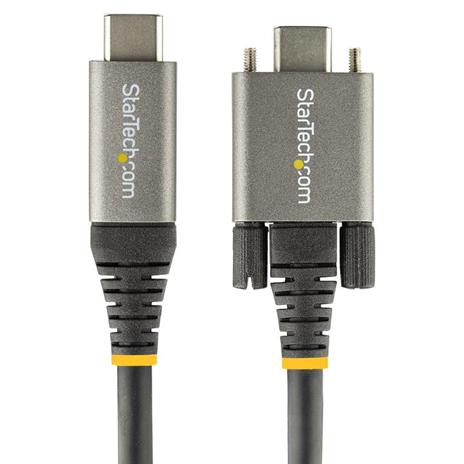 StarTech.com Cavo USB-C con viti di bloccaggio laterali da 1m - Cavo da USB-C a USB- C certificato USB-IF 10Gbps - Cavo USB-C 3.1/3.2 Gen 2 - 100W (5A) PD - Supporta DP Alt Mode - Cavo dati e di ricarica - 3
