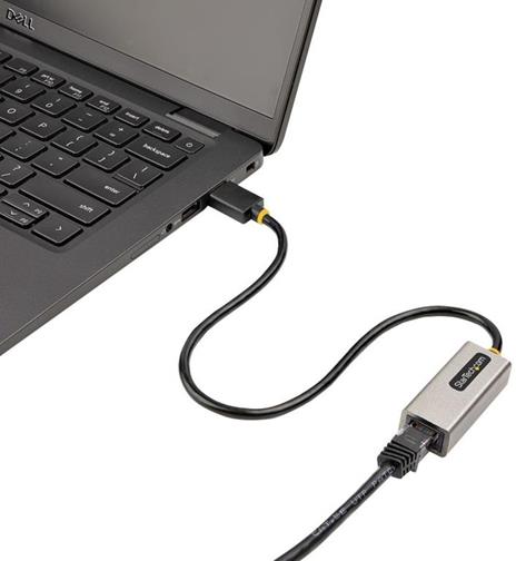 StarTech.com Adattatore USB Ethernet, Convertitore USB 3.0 a Ethernet 10/100/1000 Gigabit per Laptop, Cavo integrato 30 cm, Adattatore USB a RJ45, Scheda di Rete LAN esterna USB 3.0 - 5