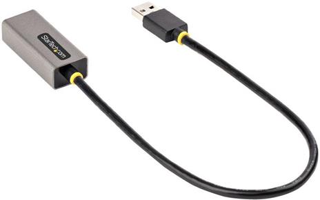 StarTech.com Adattatore USB Ethernet, Convertitore USB 3.0 a Ethernet 10/100/1000 Gigabit per Laptop, Cavo integrato 30 cm, Adattatore USB a RJ45, Scheda di Rete LAN esterna USB 3.0 - 6