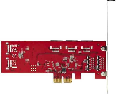 StarTech.com Scheda PCIe SATA - Scheda di Espansione PCIe SATA a 10 porte - 6 Gbps - Staffa a Profilo Basso/Alto - 10 Connettori SATA - ASM1062 Senza Raid - Convertitore da PCI Express a SATA - 4