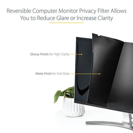 StarTech.com Filtro per la privacy per monitor da 24" - Filtro di protezione dello schermo - Pellicola protettiva per la riduzione della luce blu - 16:10 Widescreen - Opaco/lucido - +/-30 gradi - 5