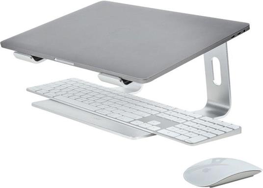 StarTech.com Supporto per PC Portatile da Scrivania in Alluminio/Argento supporta fino a 5 kg, Rialzo Ergonomico per Laptop, Supporto Portatile per Notebook Macbook Air/Pro, Dell XPS, Lenovo - 3