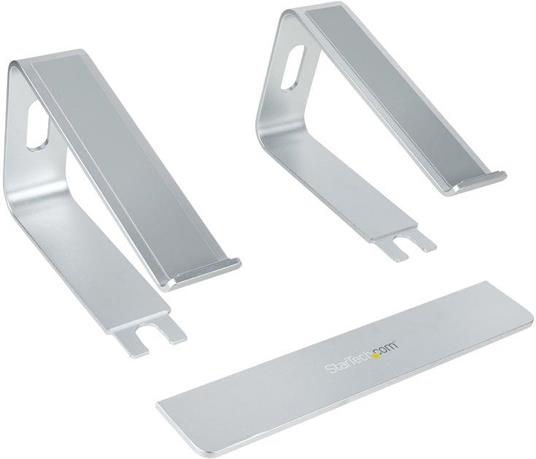 StarTech.com Supporto per PC Portatile da Scrivania in Alluminio/Argento supporta fino a 5 kg, Rialzo Ergonomico per Laptop, Supporto Portatile per Notebook Macbook Air/Pro, Dell XPS, Lenovo - 8