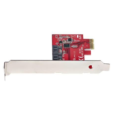 StarTech.com Scheda PCI Express SATA - Scheda Espansione PCIe SATA 2 Porte 6Gbps - Profilo Standard/Basso - Adattatore/Controller PCIe SATA 3 - Chipset ASM1061 no-Raid - Convertitore PCIe a SATA III - 3