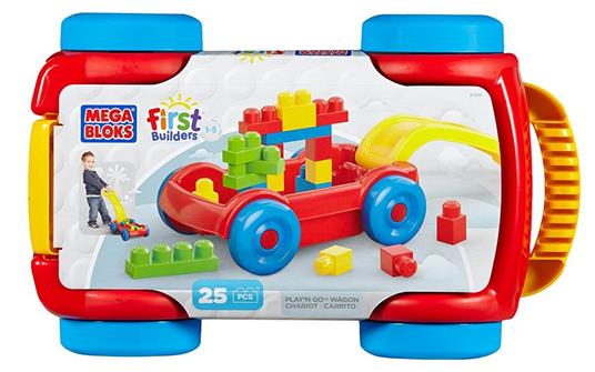 First Builders Classic Flat Wagon. Carretto Con 25 Pezzi