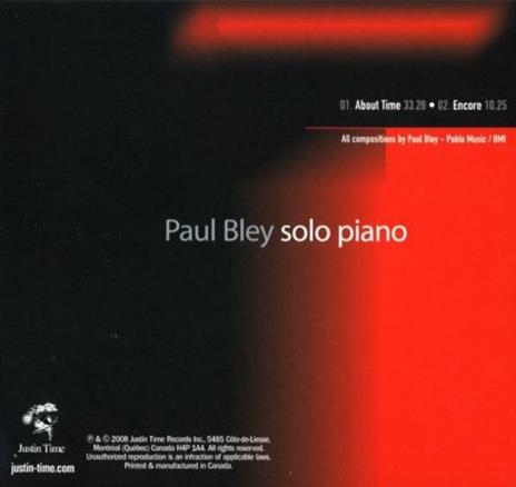 About Time - CD Audio di Paul Bley - 2